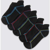 5 Pairs Of Freshfeet Trainer Liner Socks (3-16 Years)