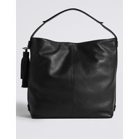 M&S Collection Leather Tassel Hobo Bag