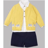 Autograph 3 Piece Cardigan & Top With Shorts Outfit