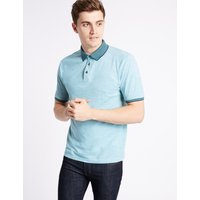 Limited Edition Slim Fit Pure Cotton Textured Polo Shirt