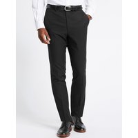 M&S Collection Black Modern Slim Fit Trousers