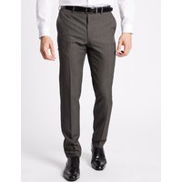M&S Collection Slim Fit Flat Front Trousers