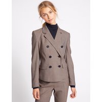 M&S Collection Jacquard Double Breasted Jacket
