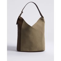 M&S Collection Faux Leather Ring Detail Hobo Bag