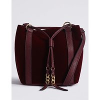 M&S Collection Velvet Drawstring Duffle Bag