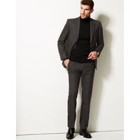M&S Collection Charcoal Tailored Fit Trousers