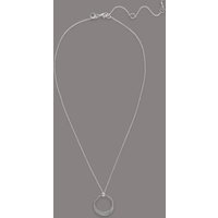 Autograph Sterling Silver Smooth Flat Hoop Necklace