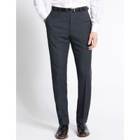 M&S Collection Tailored Fit Flat Front Trousers