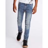Cotton Slim Fit Denim Jeans With Stretch (3-14 Years)
