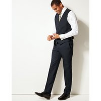 M&S Collection Navy Tailored Fit Waistcoat