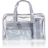 M&S Collection Grey Floral Cosmetic Bag Set