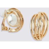 M&S Collection Pearl Effect Clip Earrings