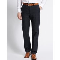 M&S Collection Linen Miracle Tailored Fit Trouser