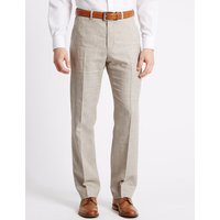 M&S Collection Linen Miracle Regular Fit Trousers