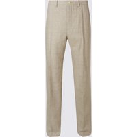 M&S Collection Big & Tall Regular Linen Miracle Trousers