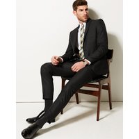 M&S Collection Charcoal Modern Slim Fit Trousers