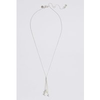 M&S Collection Sterling Silver Pearl Droplets Necklace