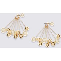 M&S Collection Pearl Cluster Drop Earrings