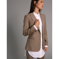 Autograph Wool Blend Checked Jacket