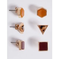 M&S Collection Resin Stud Earrings Set
