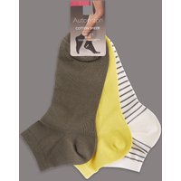 Autograph 3 Pair Pack Cotton Sheer Ankle Socks