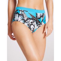 M&S Collection Floral Print High Waisted Swim Bottoms