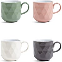 Tribeca Set Of 4 Textured Mugs