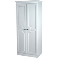 Furniture Express Pembroke 2ft6in Plain Robe White 2 Door Wardrobe