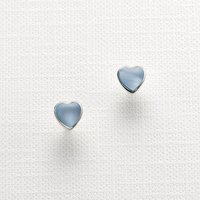 Blue Heart Studs