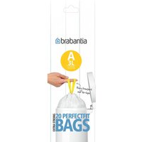 Brabantia PerfectFit 3 Litre Size A Bin Liners - Pack Of 20