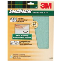 3M Sandblaster Coarse 80 Grit Sandpaper - Pack Of 3 Multi-Surface Sheets