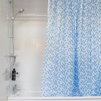 Croydex Mosaic Shower Curtain - Blue