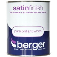 Berger Satin Paint - Brilliant White, 750ml