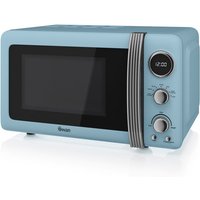 Swan Digital 800W Microwave Blue