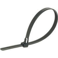 Select Hardware Reusable Cable Ties Black 400mm - Pack Of 6