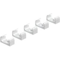 MK ABS Plastic White Trunking Clips (W)20mm Pack Of 5