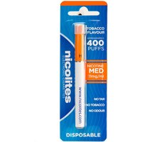 Nicolites Medium Strength Disposable E-Cigarette - Tobacco