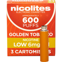 Nicolites Low Strength Cartomisers - Pack Of 3, Tobacco
