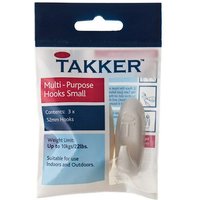 Takker Multi-Purpose Small Hooks - 3 Pack