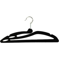H&L Russel Black Flocked Swan Hangers - 3 Pack