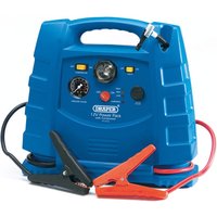 Draper 12v 700a Portable Power Pack With Air Compressor And Integral Light