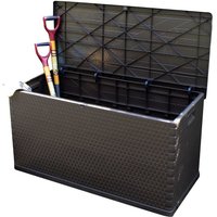 Kingfisher 420L Rattan-Effect Garden Storage Chest