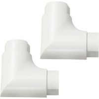 D-Line ABS Plastic White Flat Bends (W)40mm Pieces Of 2