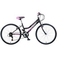 Robert Dyas Concept Diamond 24" Wheel Girls' Mountain Bike - Black