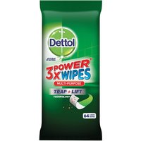 Dettol 3X Power Wipes Multi-Purpose - Pack Of 64