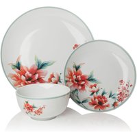Sabichi 12-Piece Blossom Porcelain Dinner Set