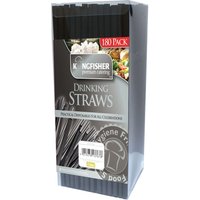 Robert Dyas 180 Premium Bendy Straws - Black