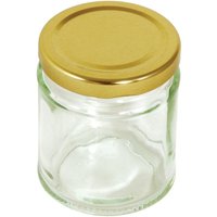Tala Round Glass Preserving Jar With Gold Lid