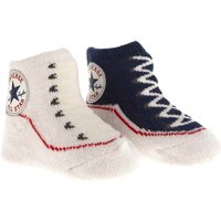 Converse Navy & White Booties Socks