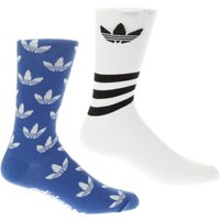 Adidas Blue & White T Crew Sock 2 Pack Socks